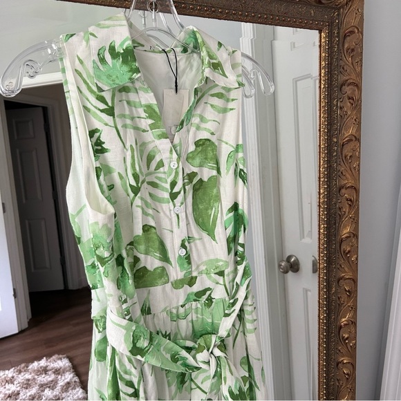 Avara Boutique TCEC Elegant Floral Maxi Dress PALM BREEZE DRESS IN GREEN Linda - Picture 3 of 9